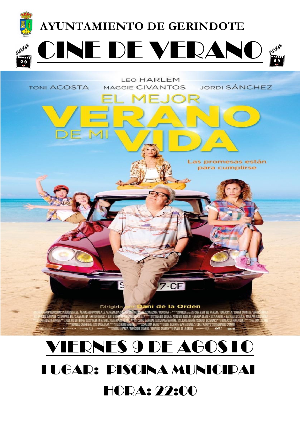 CARTEL CINE VERANO 9 DE AGOSTO