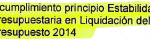 Incumplimiento principio de estabilidad del plan económico financiero