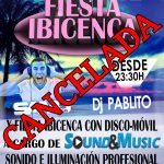 Cancelada la X FIESTA IBICENCA.