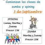 CLASES DE ZUMBA Y SPINING