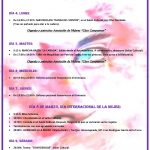 ACTIVIDADES PROGRAMADAS PARA LA SEMANA DE LA MUJER